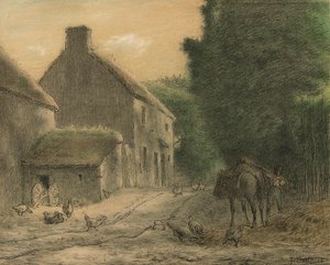 Ferme à Gruchy - Jean Francois Millet